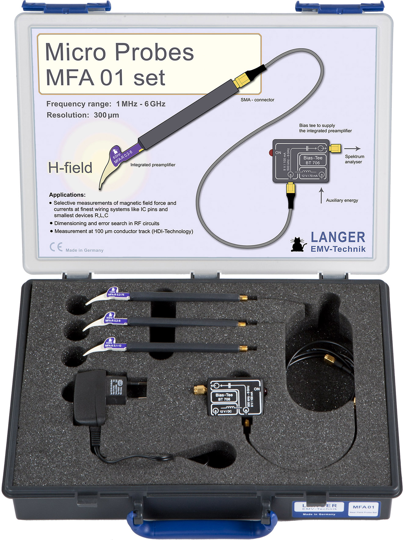 MFA 01 set, Micro Probes 1 MHz up to 6 GHz